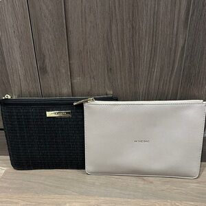 In The Bag Black and Cream Clutch Set